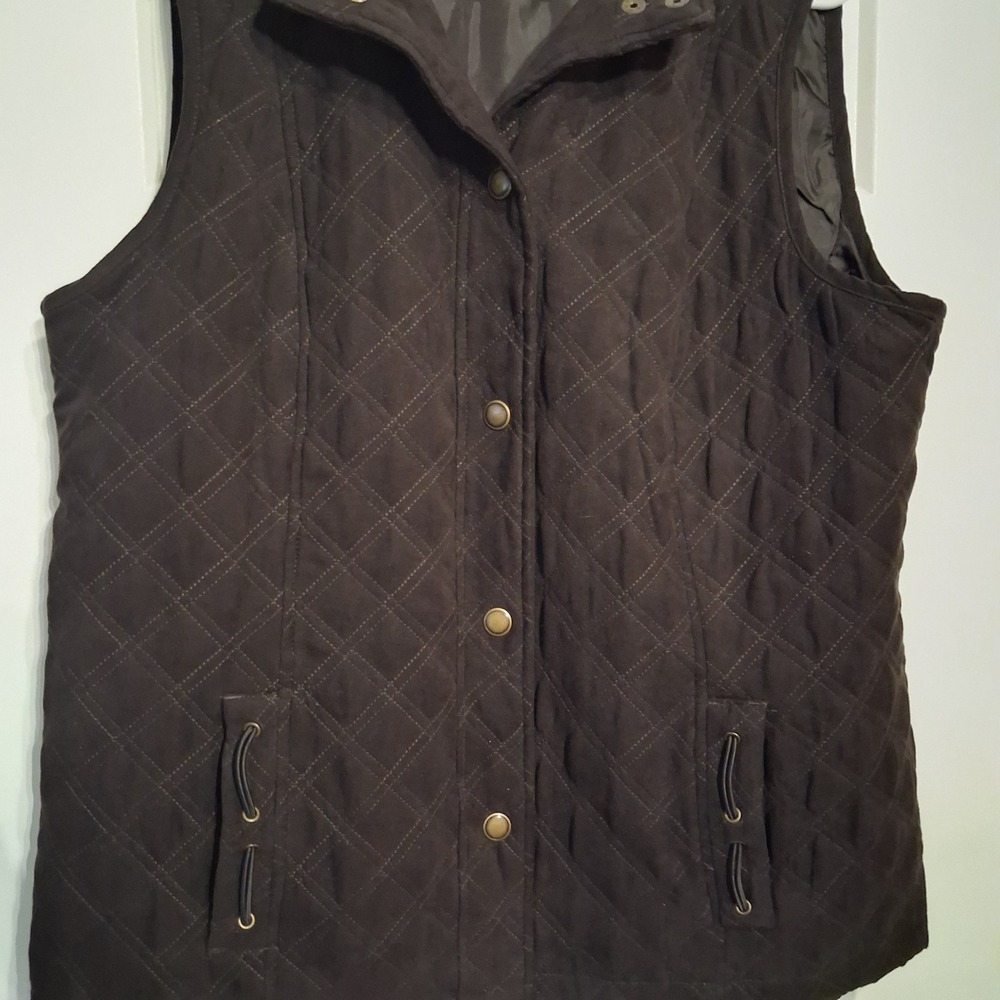 Breckenridge Womens Quilted Snap Front Vest Jacket Size Large - Picture 2 of 6